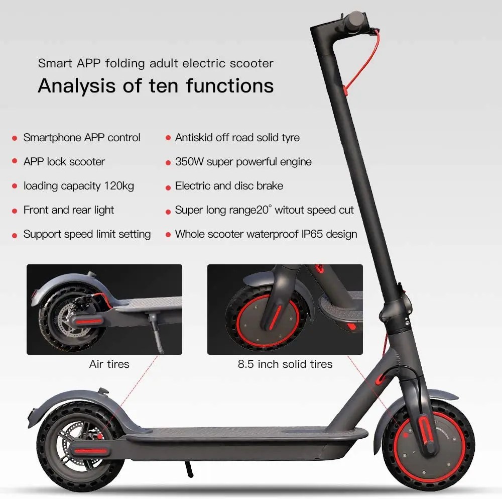électrique AOVO ES80 M365 PRO Scooter 350W 10.5Ah