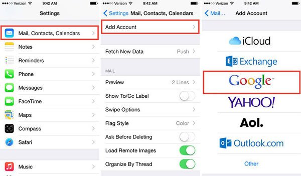 How To Sync Contacts On Iphone With Gmail Account