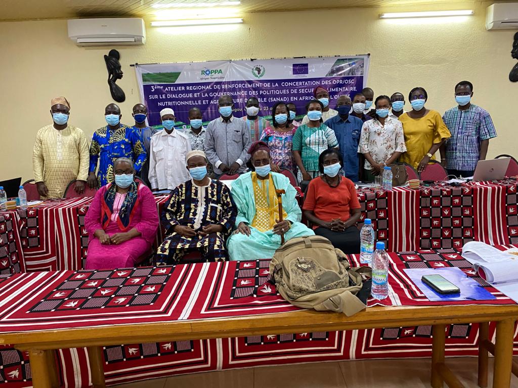 Sécurité alimentaire, nutritionnelle et agriculture durable (SANAD) en Afrique de l’Ouest et du Centre : Des OPR et OSC se sont concertées autour.