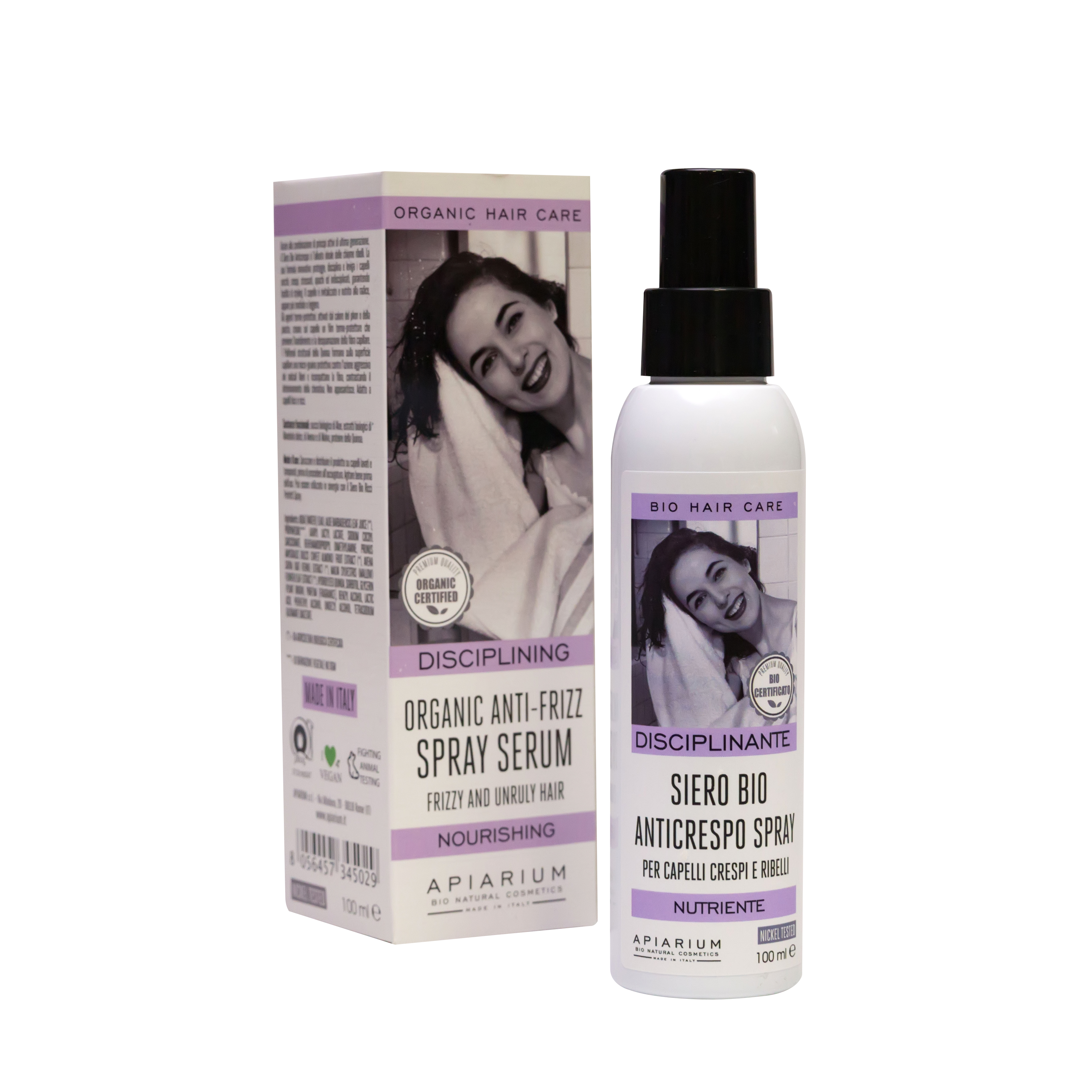 Organic AntiFrizz Serum Spray 100ml Apiarium Bio Natural Cosmetics
