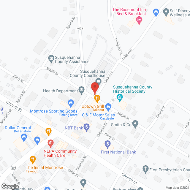 Meadow View Senior Living Ctr Nursing Home Montrose, PA 18801