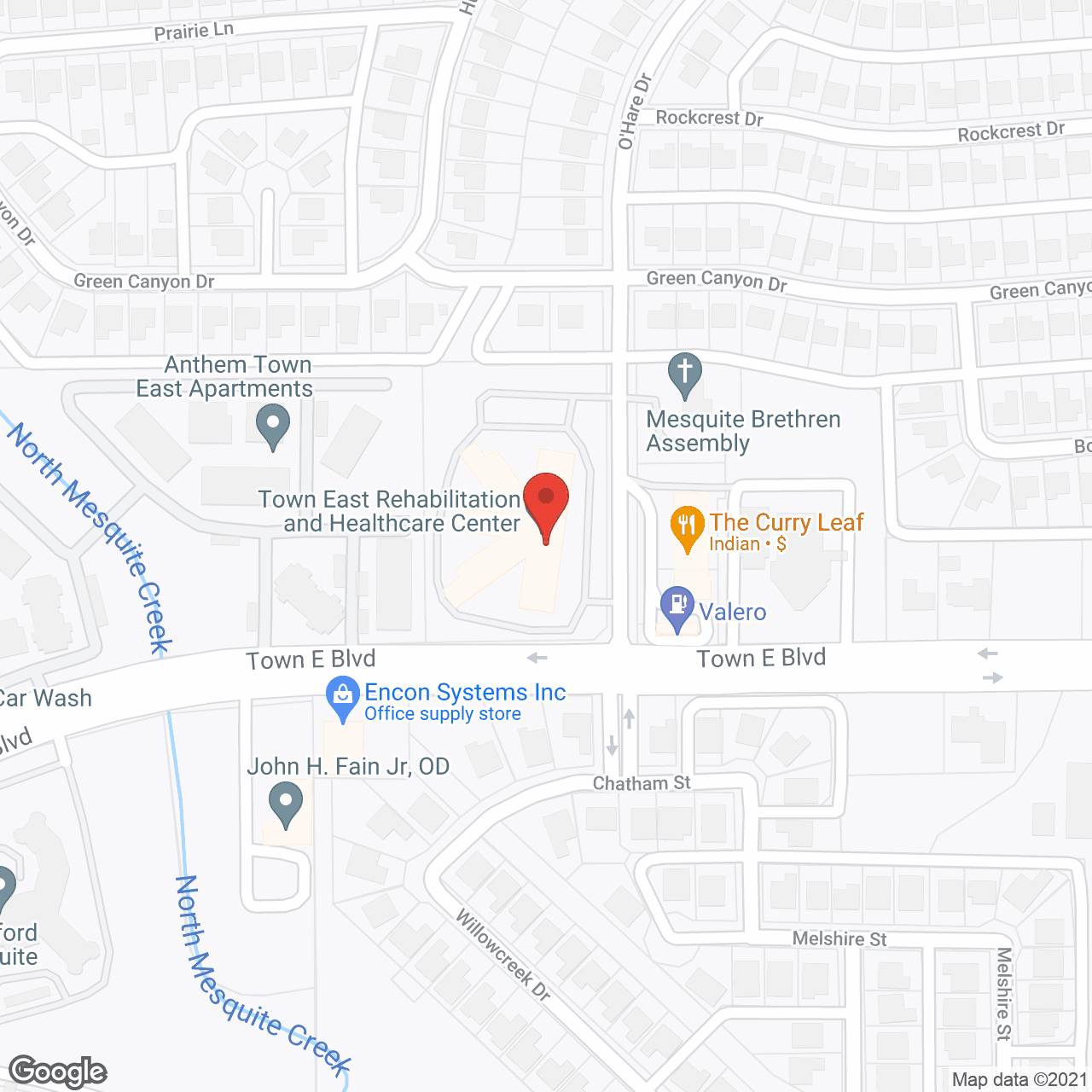 Town East Rehabilitation And Healthcare Center Nursing Home Mesquite, TX 75150