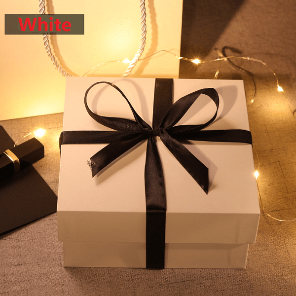 Square Rigid Gift Box with Ribbon