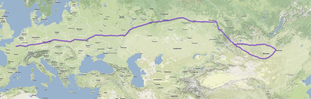 Mongolie 2009 » Blog Archive » Parcours prévisionnel France Mongolie
