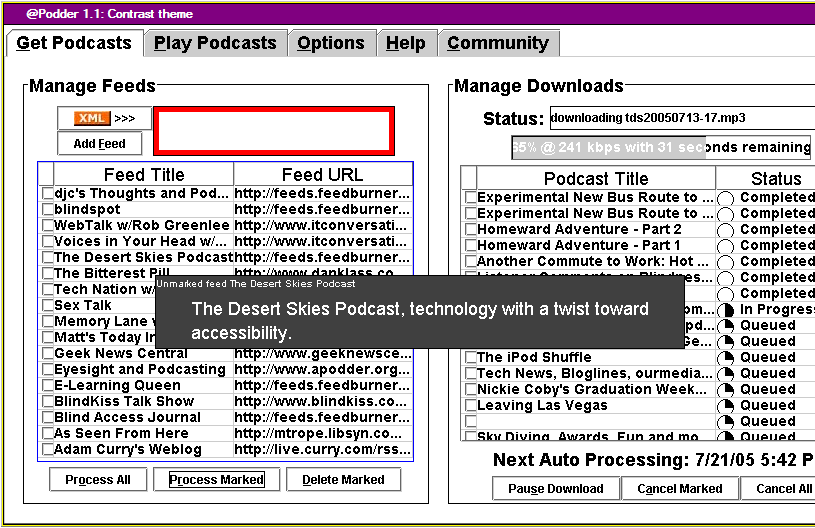 Welcome to easy viewing podcast retrieving!