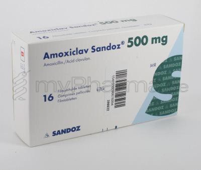 Apotheek Dansaert 1000 Brussel : Home > Amoxiclav Sandoz 500 Mg 16 Tabl