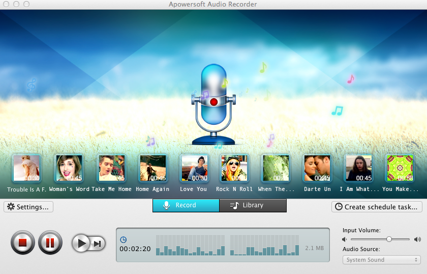 Apowersoft Mac Audio Recorder record mac audio with best audio