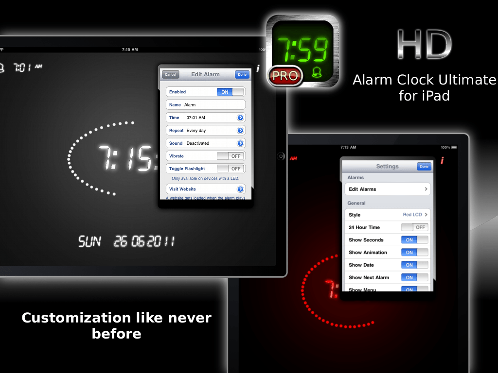 Alarm Clock for iPad AppPocket