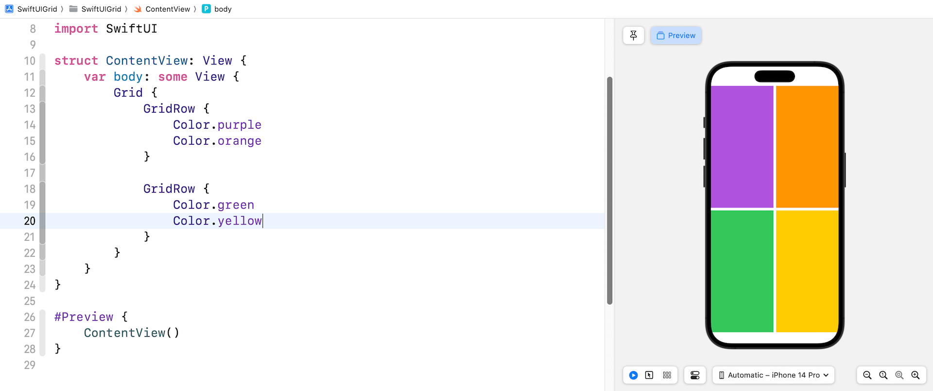 44. Creating Grid Layout Using Grid APIs · Mastering SwiftUI Book for
