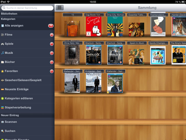 Fantastic Library Gute & günstige MedienBibliothek aus dem App Store