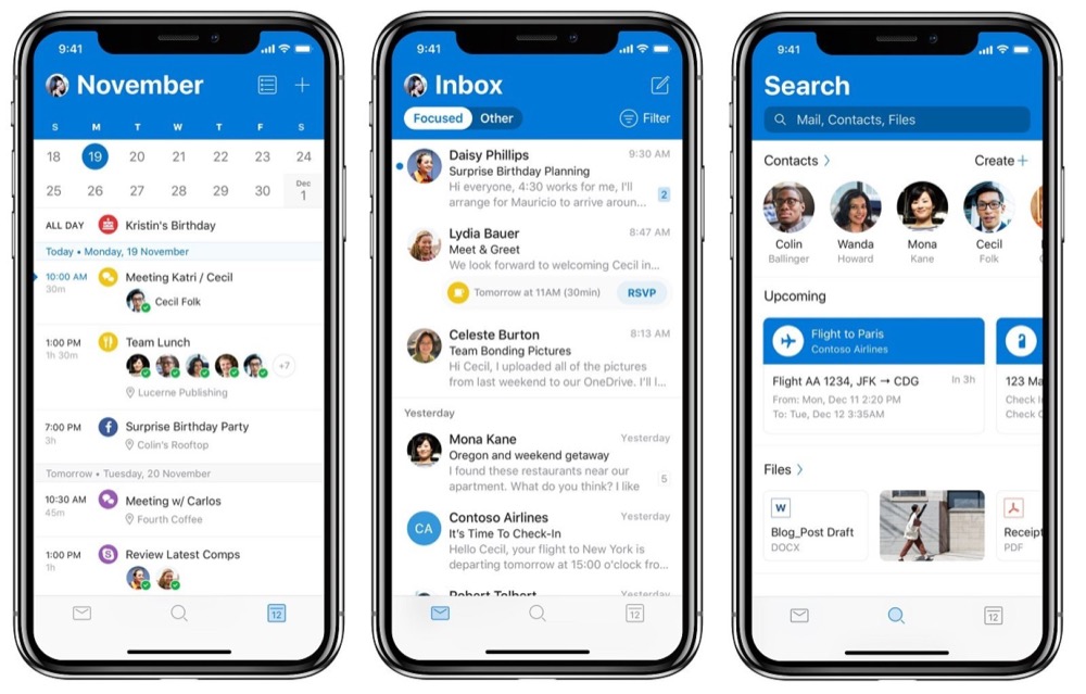 Microsoft Outlook iOSApp der OfficeAnwendung bekommt neues Design