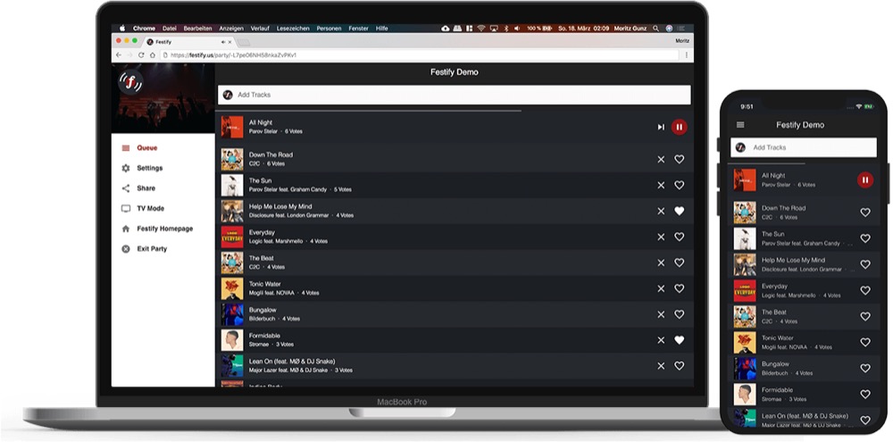 Festify MusikStreaming mit Spotify auf Partys leicht gemacht appgefahren.de
