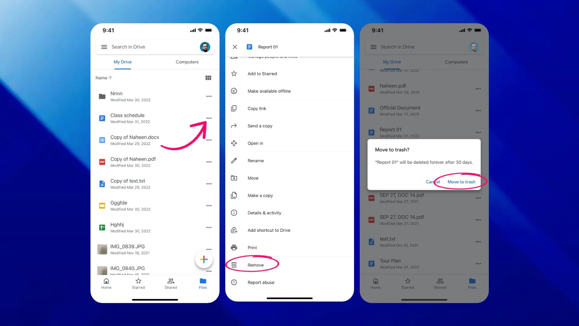 How to Delete Files from Google Drive on iPhone, iPad, and Mac Applavia