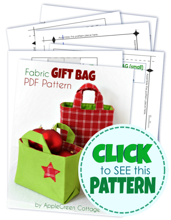 Gift Bag Pattern Perfect for Christmas Sewing! AppleGreen Cottage