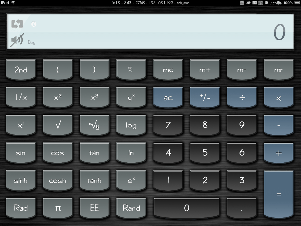 Calculator for iPad