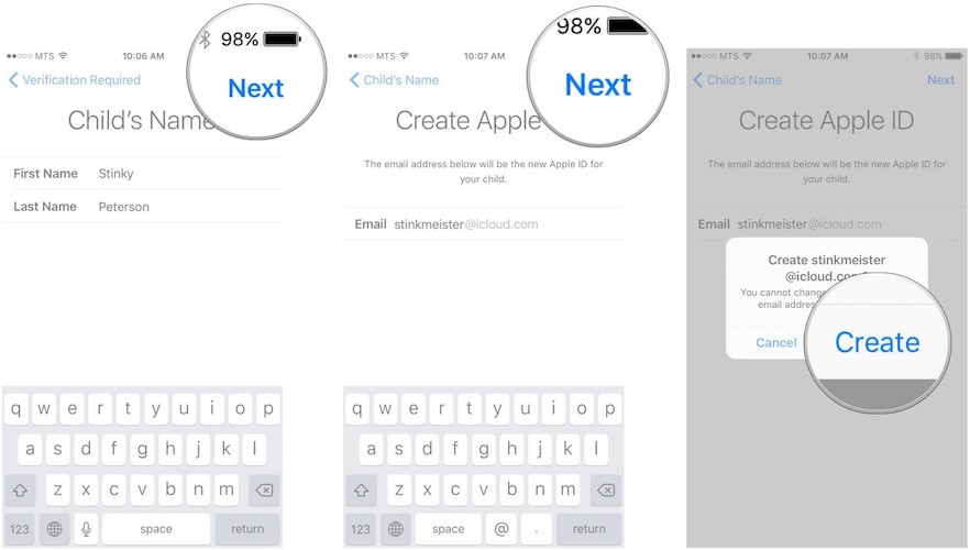 Creating New Apple ID For A ChildAdding Your Child To Family Sharing