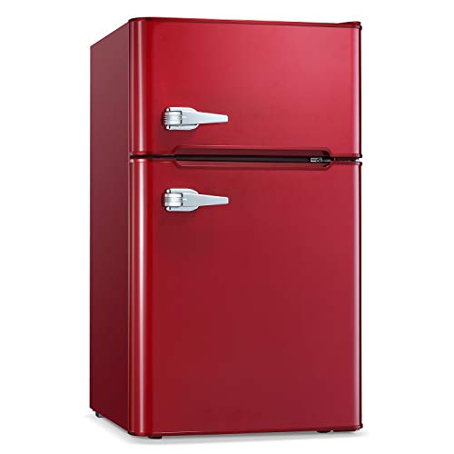 Antarctic Star Compact Mini Refrigerator Separate Freezer, Small Fridge