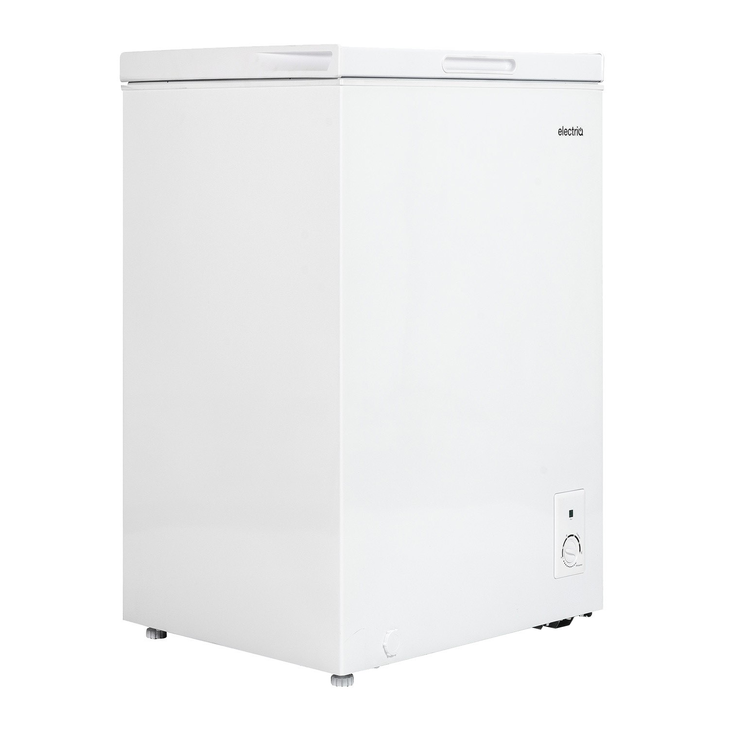 electriQ 99 Litre Chest Freezer With Outbuilding Use White EIQCHEST99LED Appliances Direct