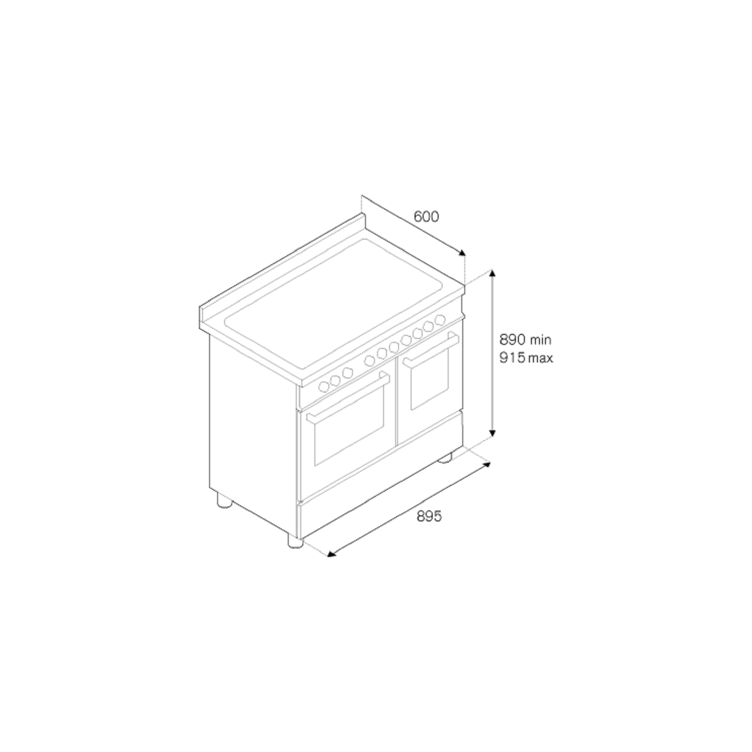 Bertazzoni Master Series 90cm Electric Range Cooker Stainless Steel