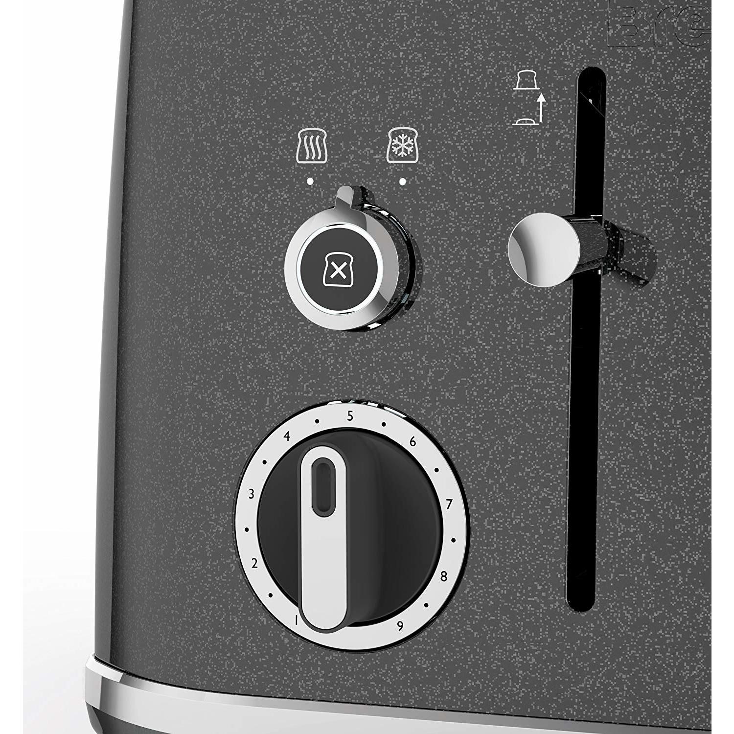 Breville VTT853 Lustra Four Slice Toaster Storm Grey Appliances Direct