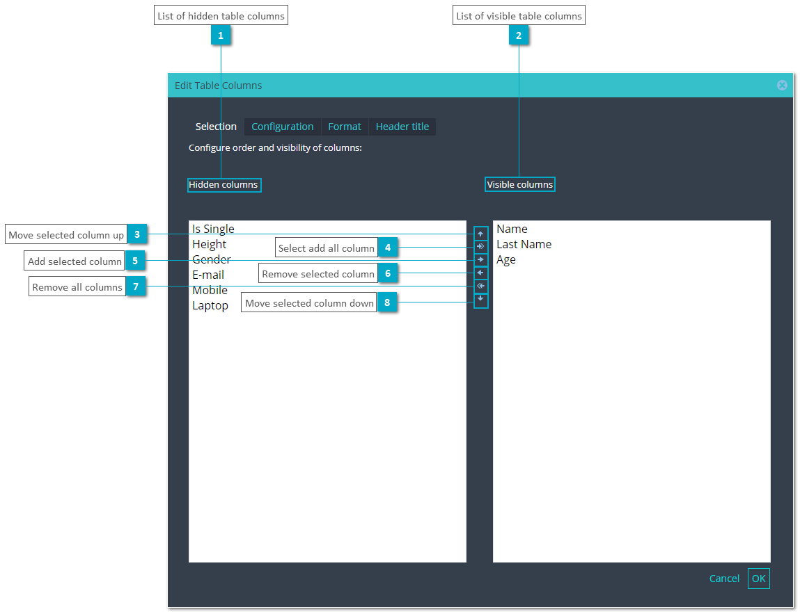Javascript Hide Table Column Decoration Examples