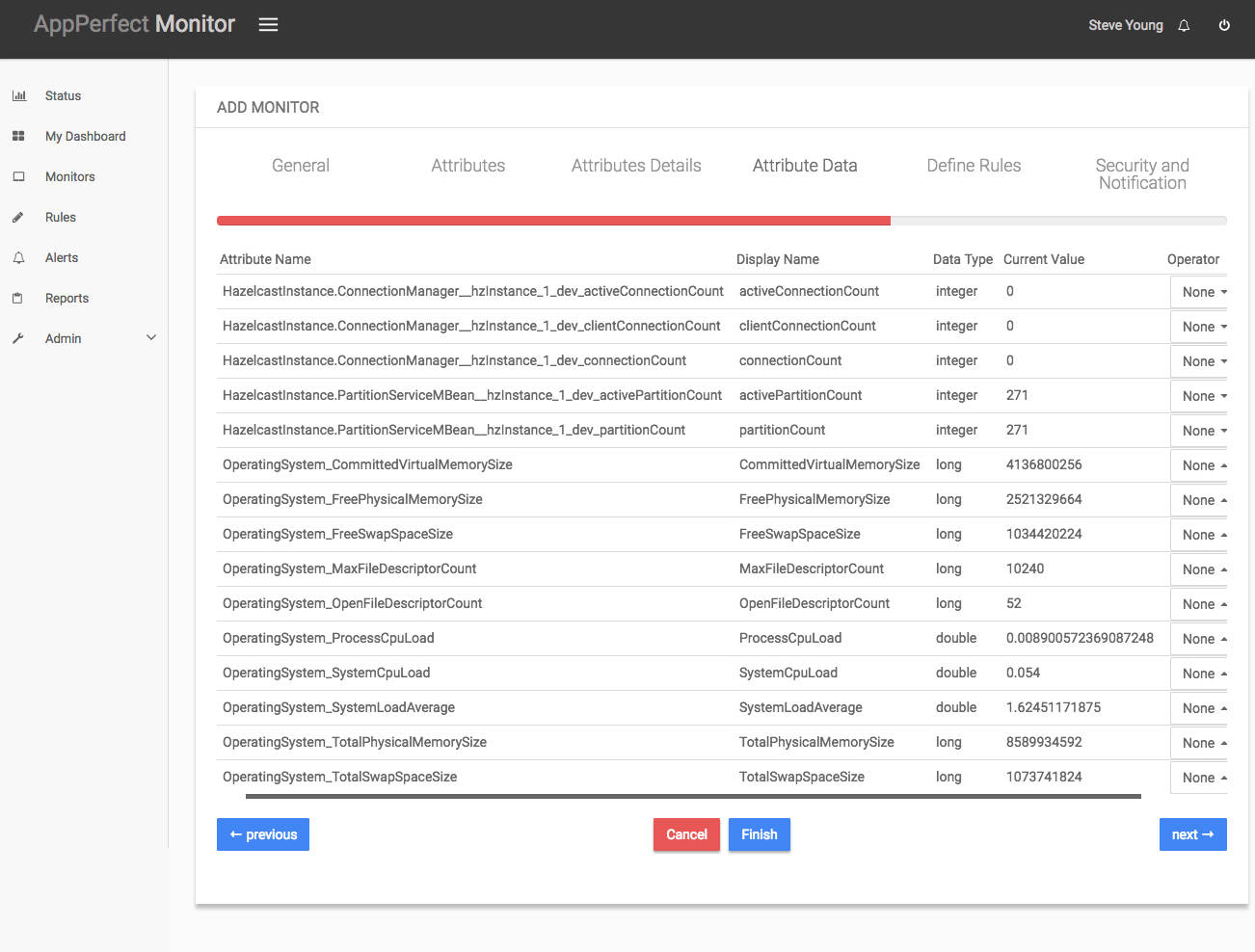 Hazelcast Server Monitoring, Agentless Monitoring AppPerfect