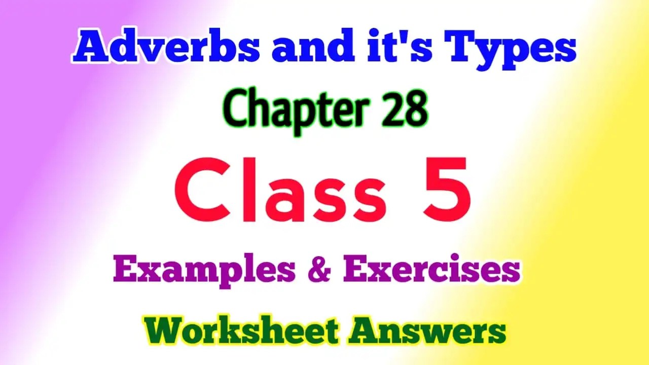 Adverbs and Comparison Class 5 English Grammar