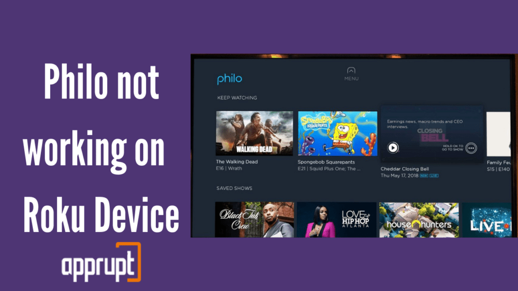 Philo not working on Roku Device