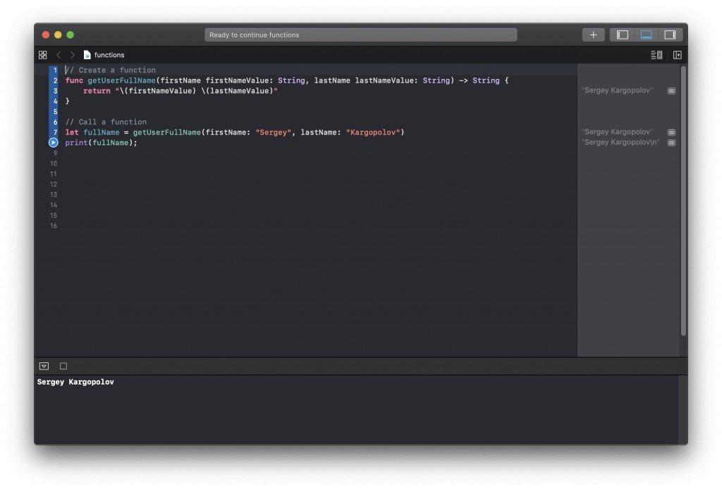 Swift Functions Tutorial with Code Examples Apps Developer Blog