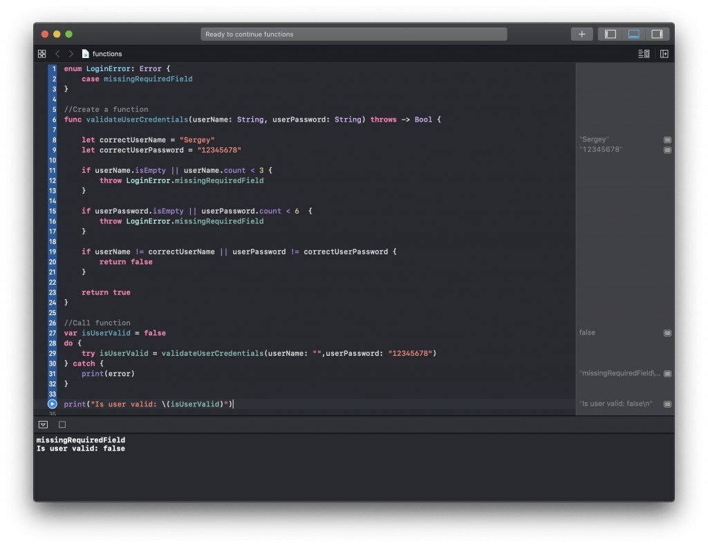Swift Functions Tutorial with Code Examples Apps Developer Blog