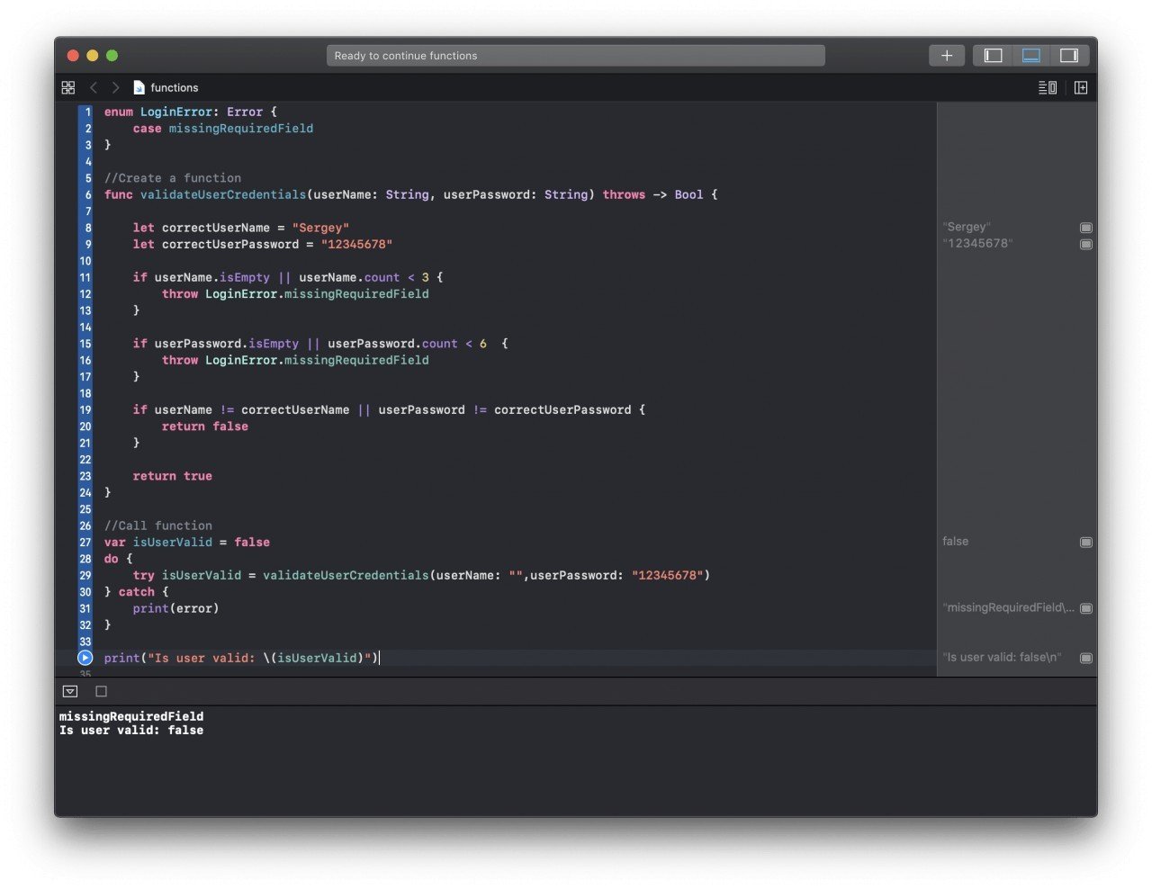 Swift Functions Tutorial with Code Examples Apps Developer Blog