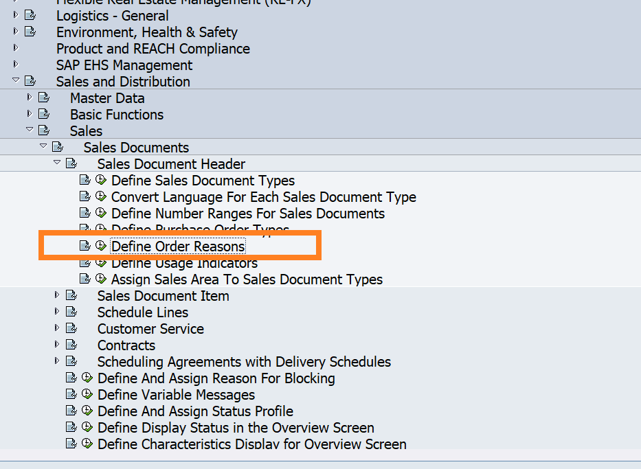 Configuring Sales Order Reasons within SAP
