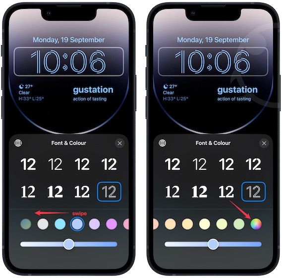 How to Change Lock Screen Time Font and Color on iPhone appsntips