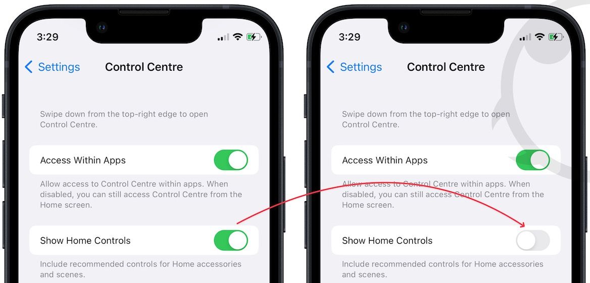 How to Remove Home Controls from Control Center on iPhone appsntips