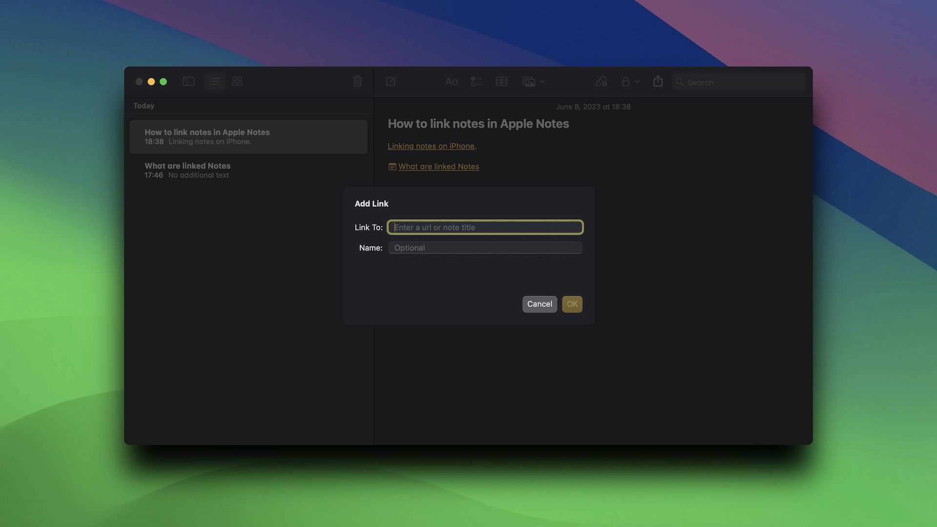 How to Link Notes in Apple Notes on Mac and iPhone appsntips