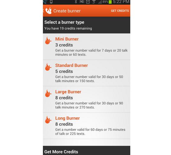 Burner for Android AppsRead Android App Reviews / iPhone App