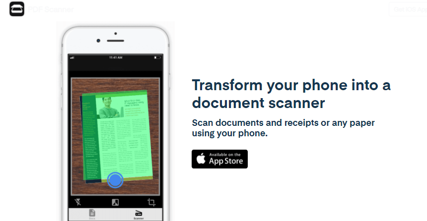 How do I scan documents with my iPhone?