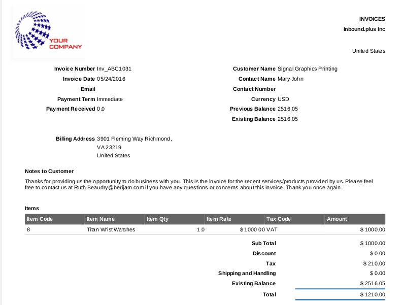 Setup Invoices Tax Code for South Holland