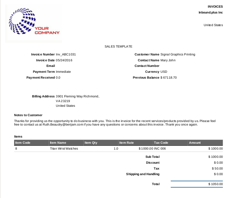 How to Setup Invoices Tax Code for Moracco, North Africa? Apptivo FAQ