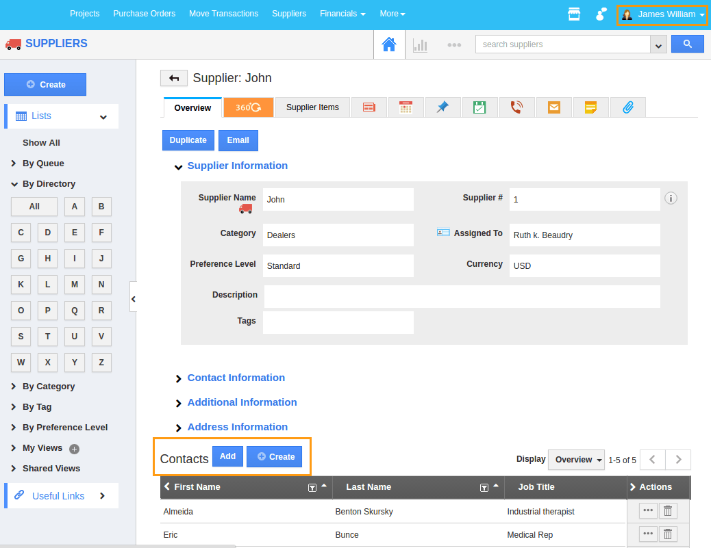 How can I give Users Permission to Access Contacts in Suppliers App?