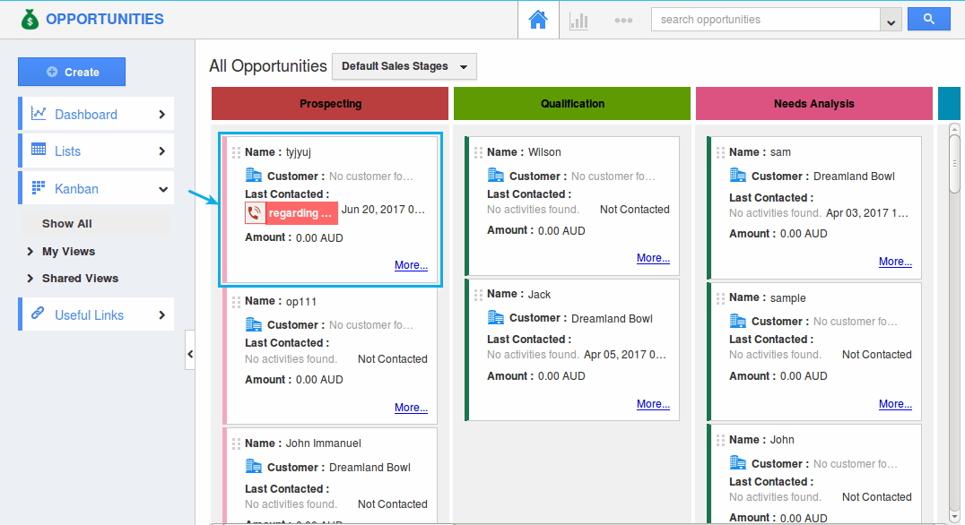 Customize the Kanban Card Width in the Opportunities App