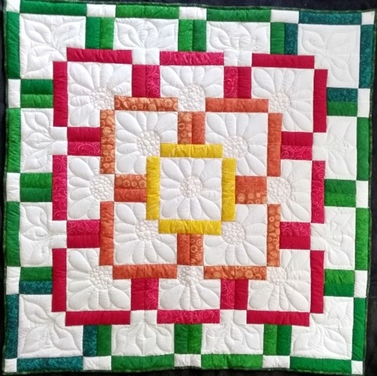 Free quilt pattern Disappearing Nine Patch Flower APQS