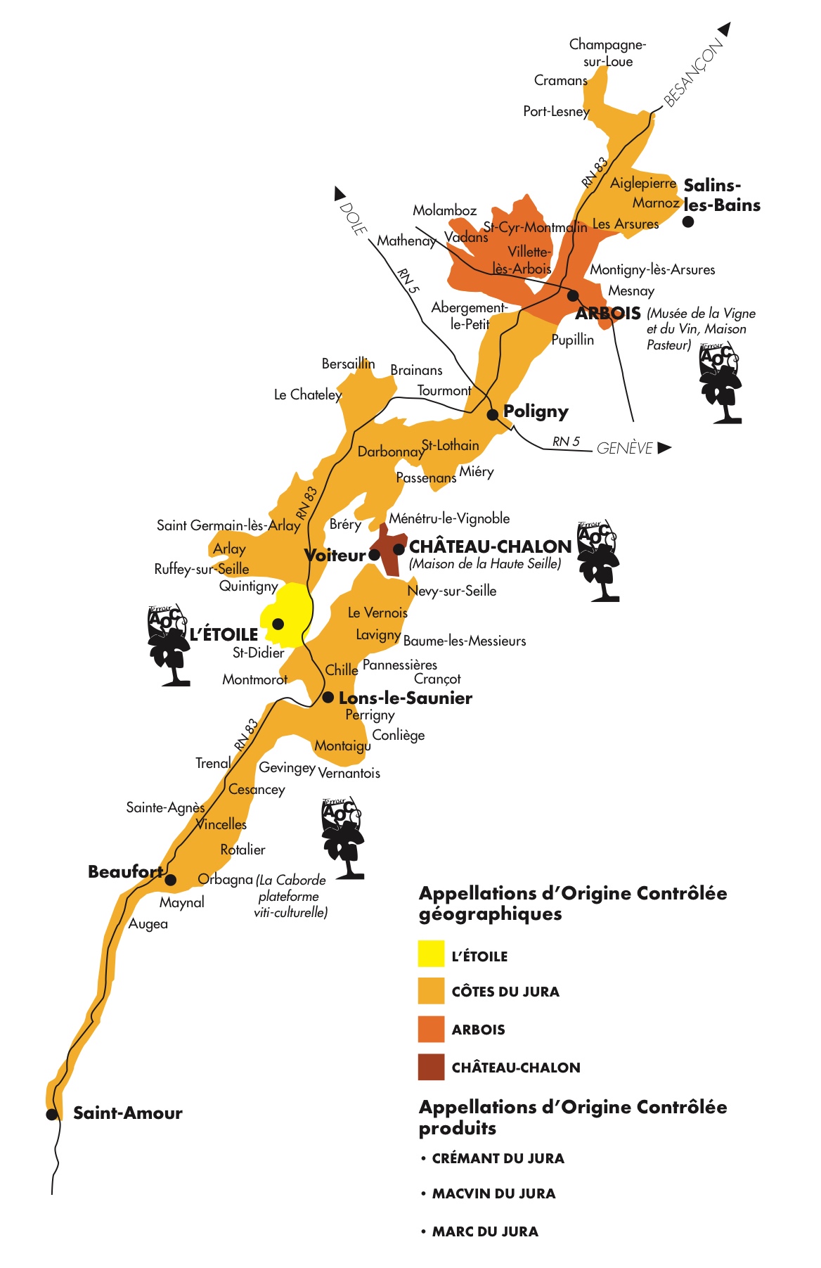 Jura Frankrijk Kaartik Gor Jura Vin Jaune, Vin de Paille y AOC Aprender de Vino