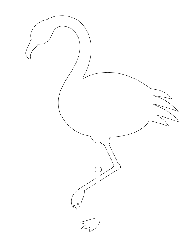 Printable Cut Out Flamingo Template Free Templates Printable
