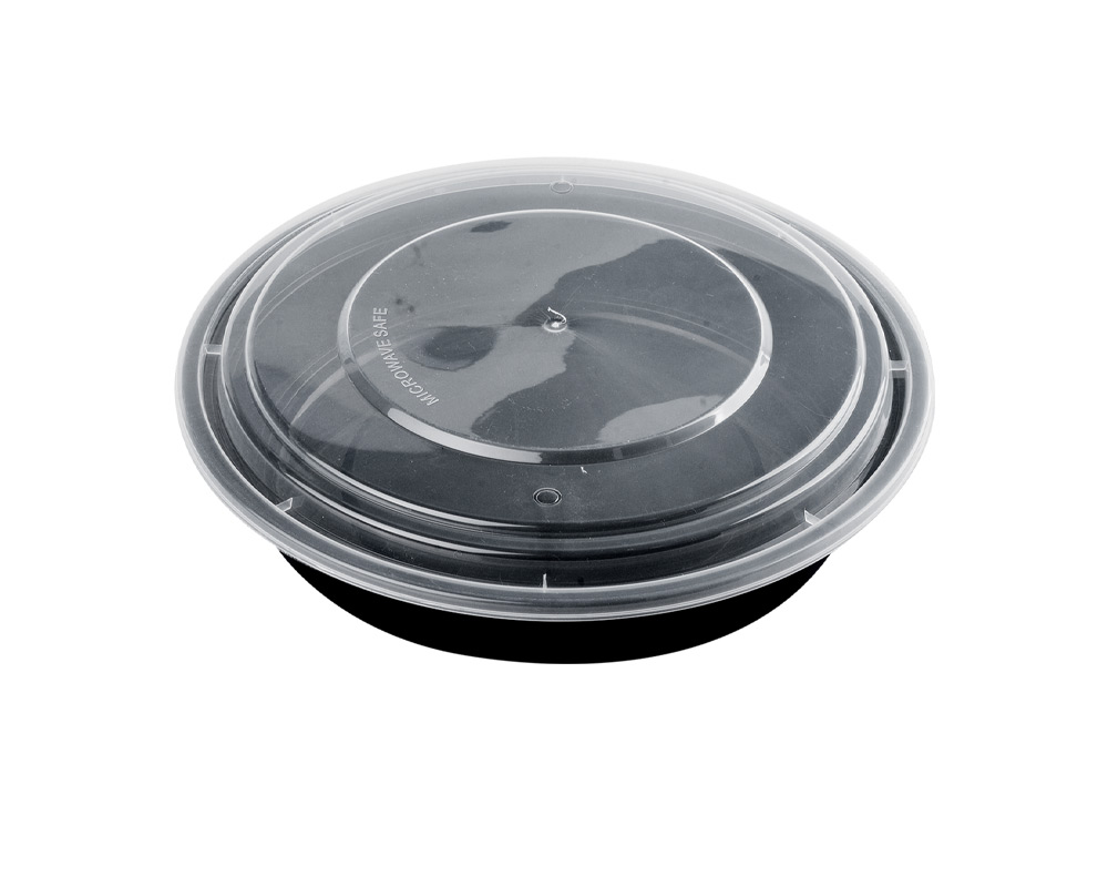 48OZ PLASTIC FOOD CONTAINER WITH LID (ROUND) Round Food Container APSIC