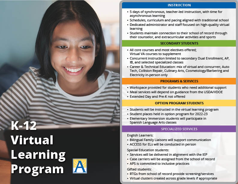 K12 Virtual Learning Program APS 2023 District