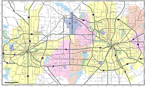 Dallas Fort Worth Metroplex Map Search Maps in the DallasFort Worth areas