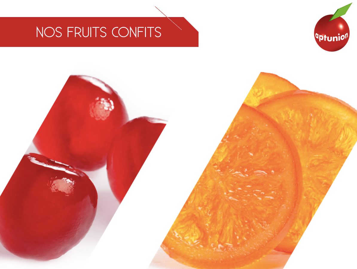 Notre gamme de fruits confits Aptunion
