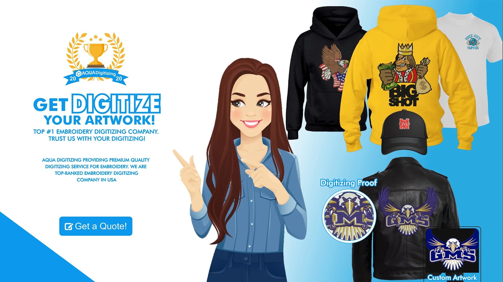 Best Embroidery Digitizing Services Company Digital Embroidery in USA