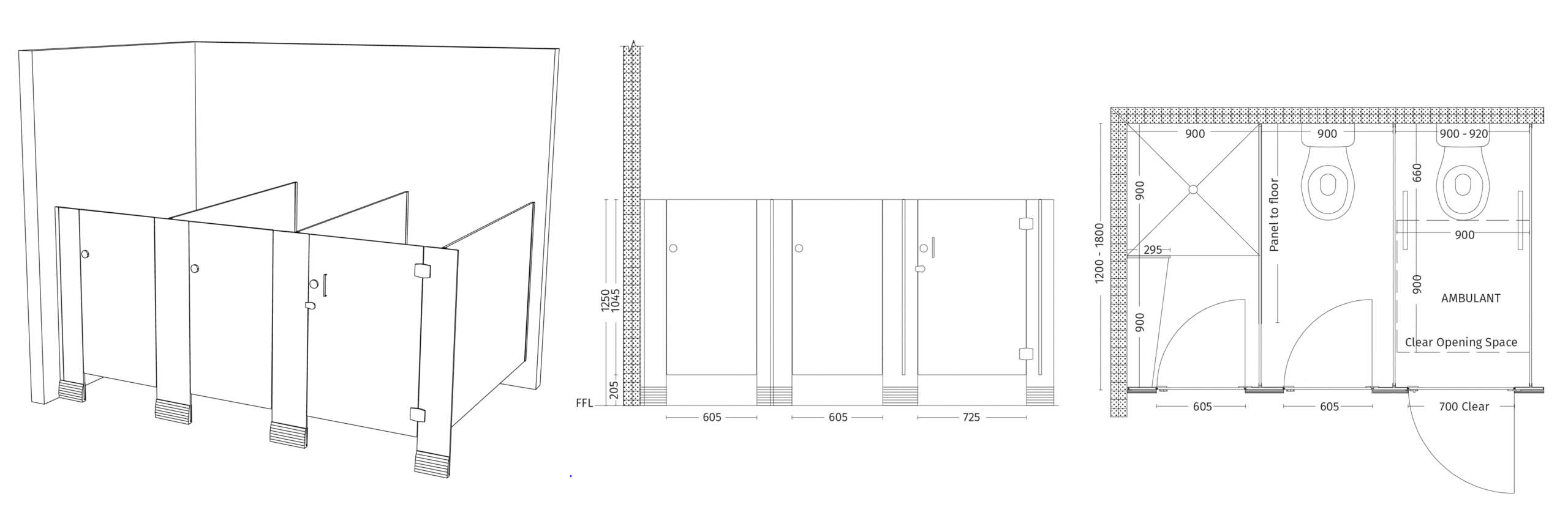 KindyJunior AQUALOO Commercial Toilet Partitions & Shower Cubicles